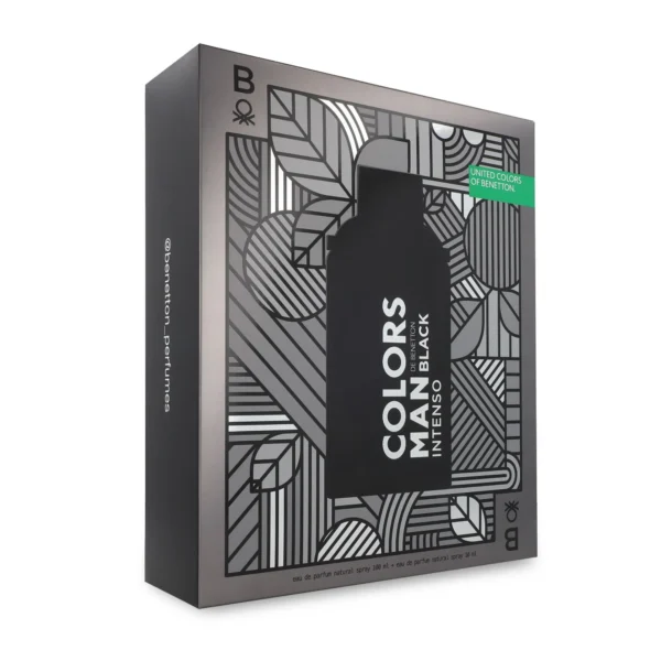 SET Benetton Colors Man Black Intense EDP 100 ml 2 Pzs