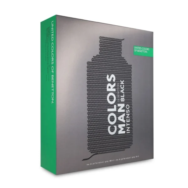 SET Benetton Colors Man Black Intense EDP 100 ml 2 Pzs