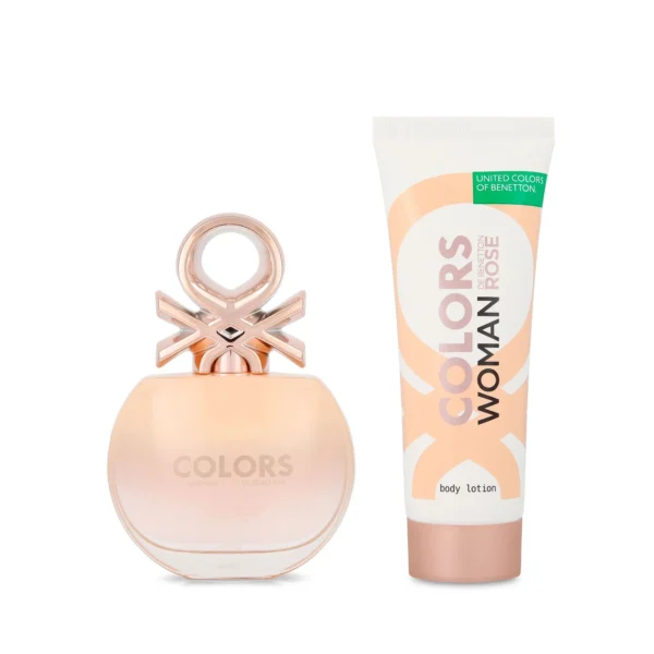 SET Benetton Colors Woman Rose EDT 80 ml 2 Pzs