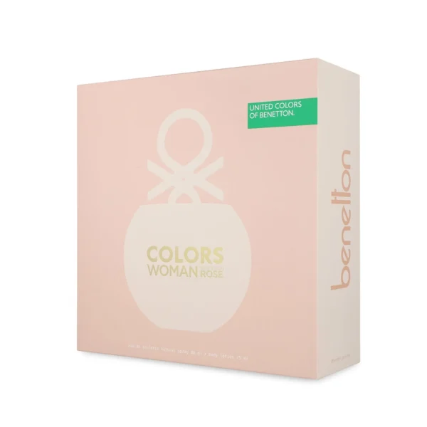 SET Benetton Colors Woman Rose EDT 80 ml 2 Pzs