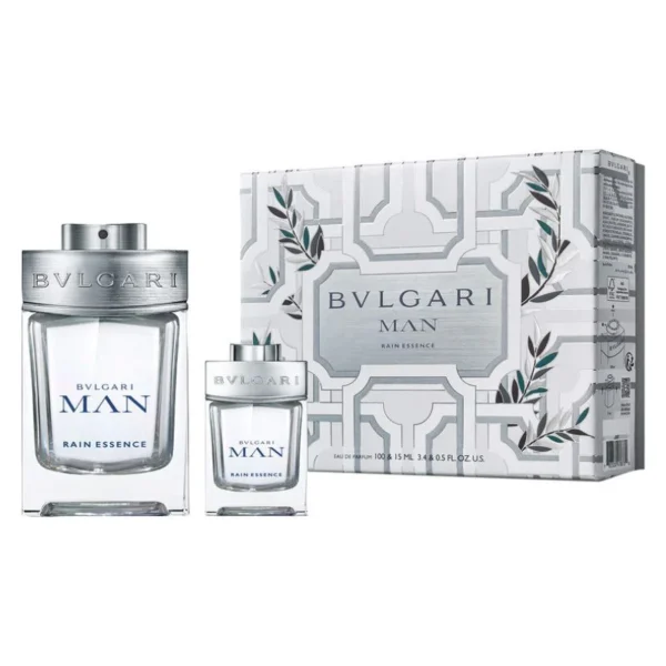 SET Bvlgari Man Rain Essence EDP 100 ml 2 Pzs