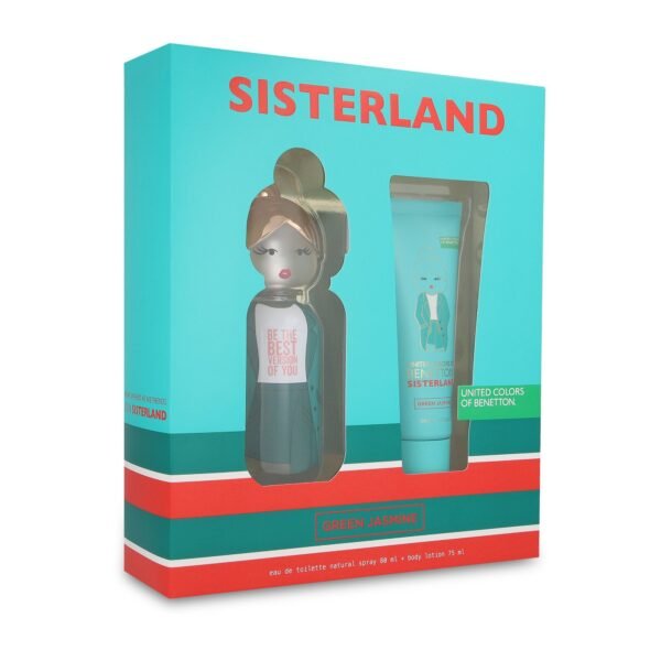 SET Benetton Sisterland Green Jazmin EDT 80 ml 2 Pzs