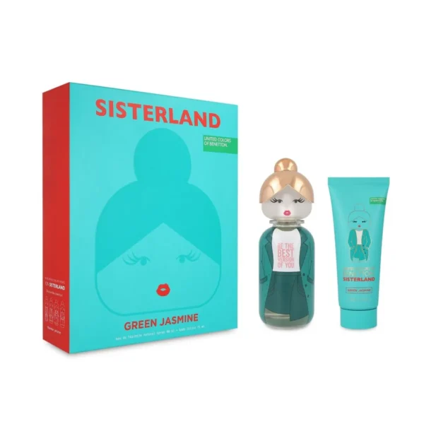 SET Benetton Sisterland Green Jazmin EDT 80 ml 2 Pzs