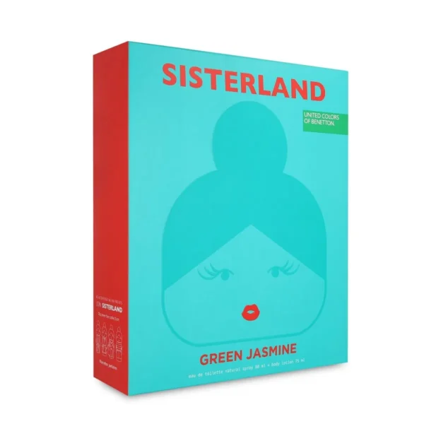 SET Benetton Sisterland Green Jazmin EDT 80 ml 2 Pzs