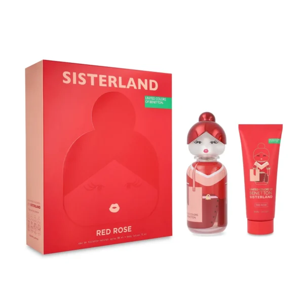 SET Benetton Sisterland Red Rose EDT 80 ml 2 Pzs
