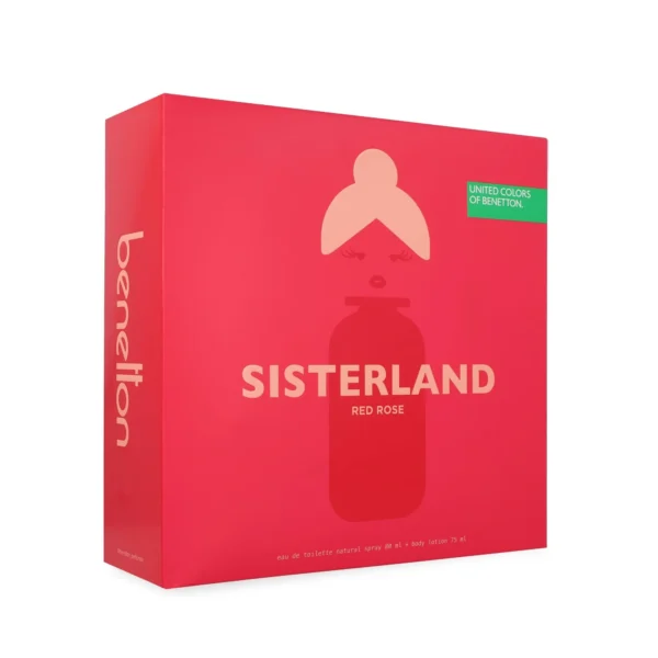 SET Benetton Sisterland Red Rose EDT 80 ml 2 Pzs