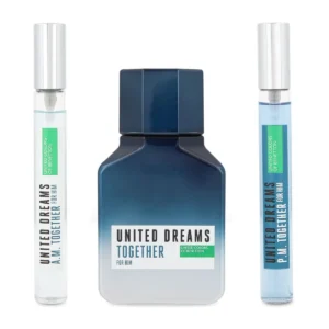 SET Benetton United Dreams Together for Him EDT 100 ml 3 Pzs