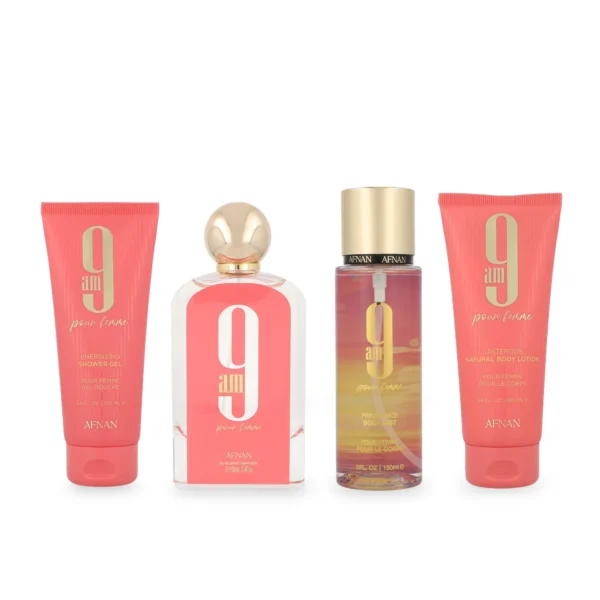SET Afnan 9AM Pouer Femme EDP 4 Pzs 100 ml
