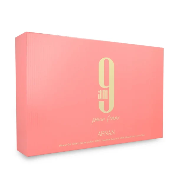 SET Afnan 9AM Pouer Femme EDP 4 Pzs 100 ml