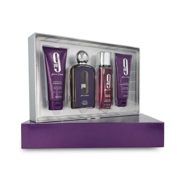 SET Afnan 9PM Pour Femme EDP 4 Pzs 100 ml