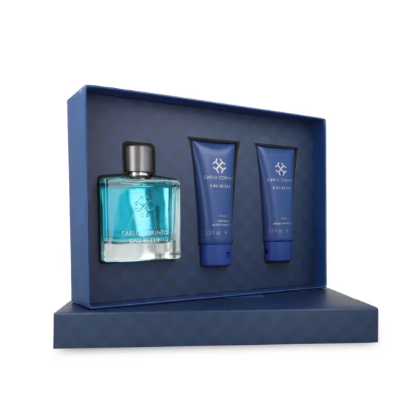 SET Carlo Corinto Eau Bleue EDT 100 ml 3 Pzs