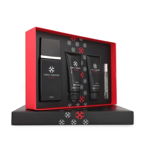 SET Carlo Corinto Rouge EDT 100 ml 4 Pzs