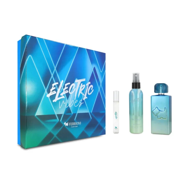 SET Ferrioni Electric Vibes Men EDT 100 ml 3 Pzs