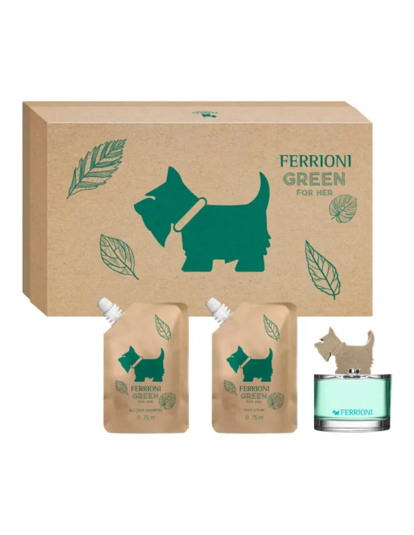 SET Ferrioni Green For Her EDT 100 ml 3 Pzs