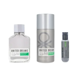 SET Benetton United Dreams Aim High EDT 100 ml 3 Pzs